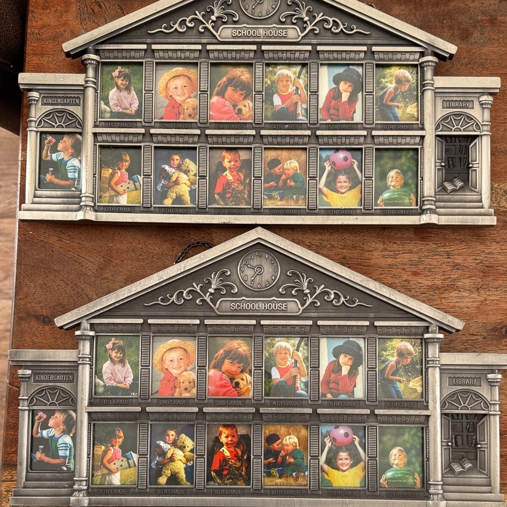 School house photo frame x3